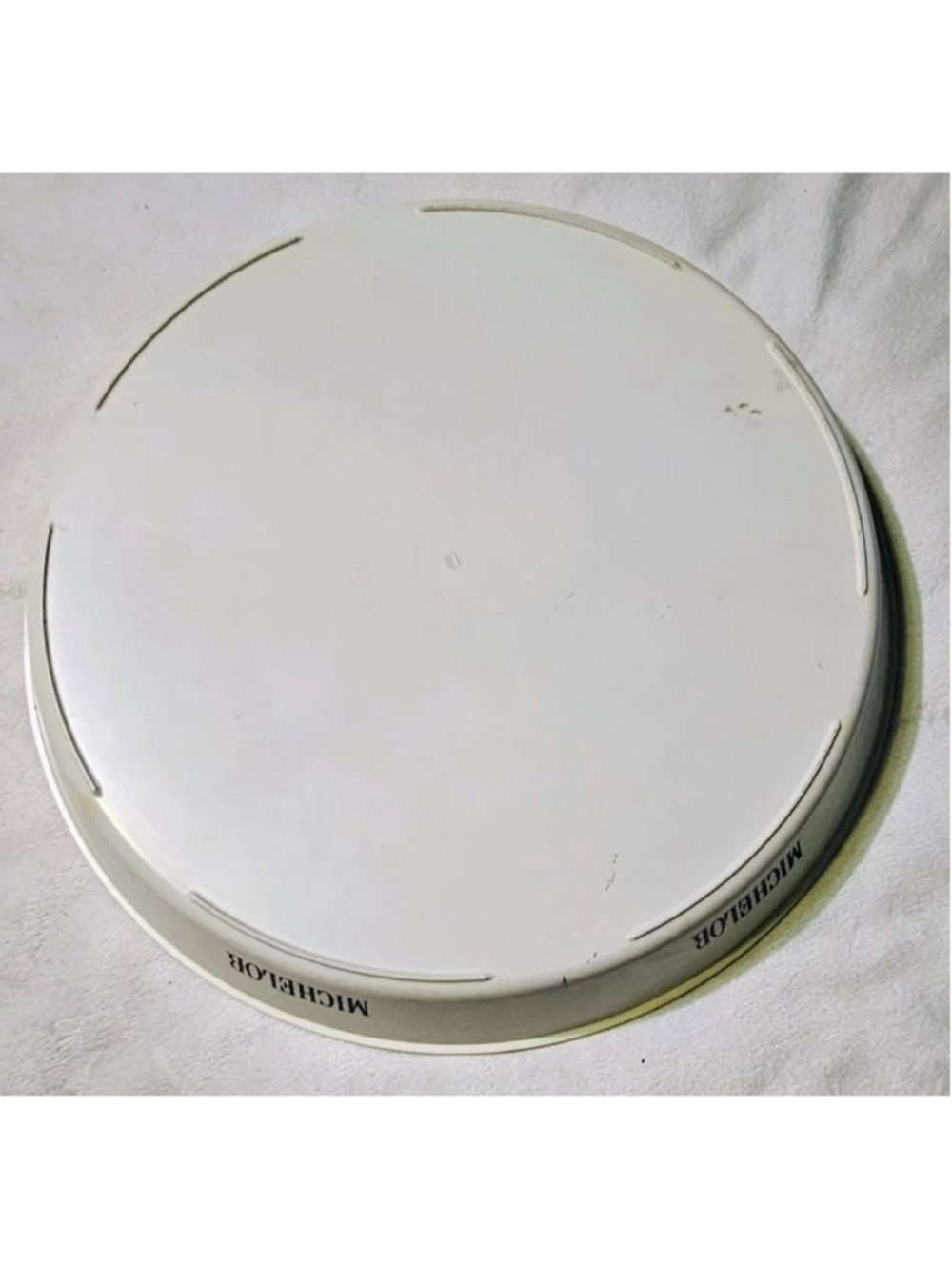 Vintage Circle MICHELOB Beer Bar Serving Tip Tray White W ANHEUSER BUSCH LOGO - Picture 4 of 4